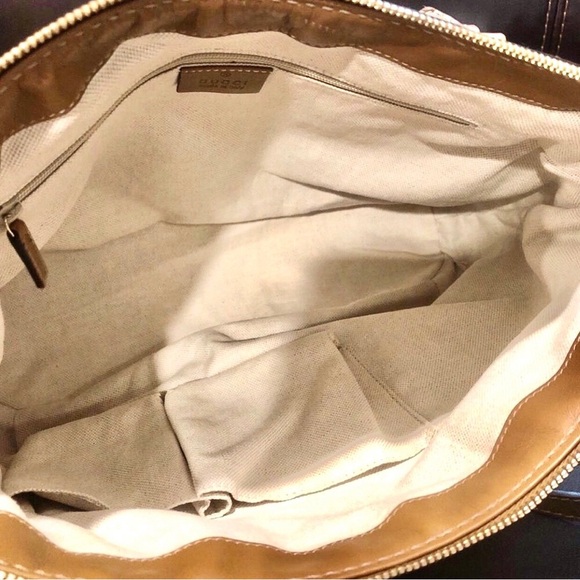 Vintage GUCCI Diamanté Sukey Canvas and Leather Rolled Top Handle Shoulder Bag - Picture 7 of 17